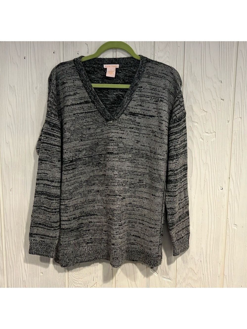 Sweet Romeo V Neck Sweater Grey Size Large